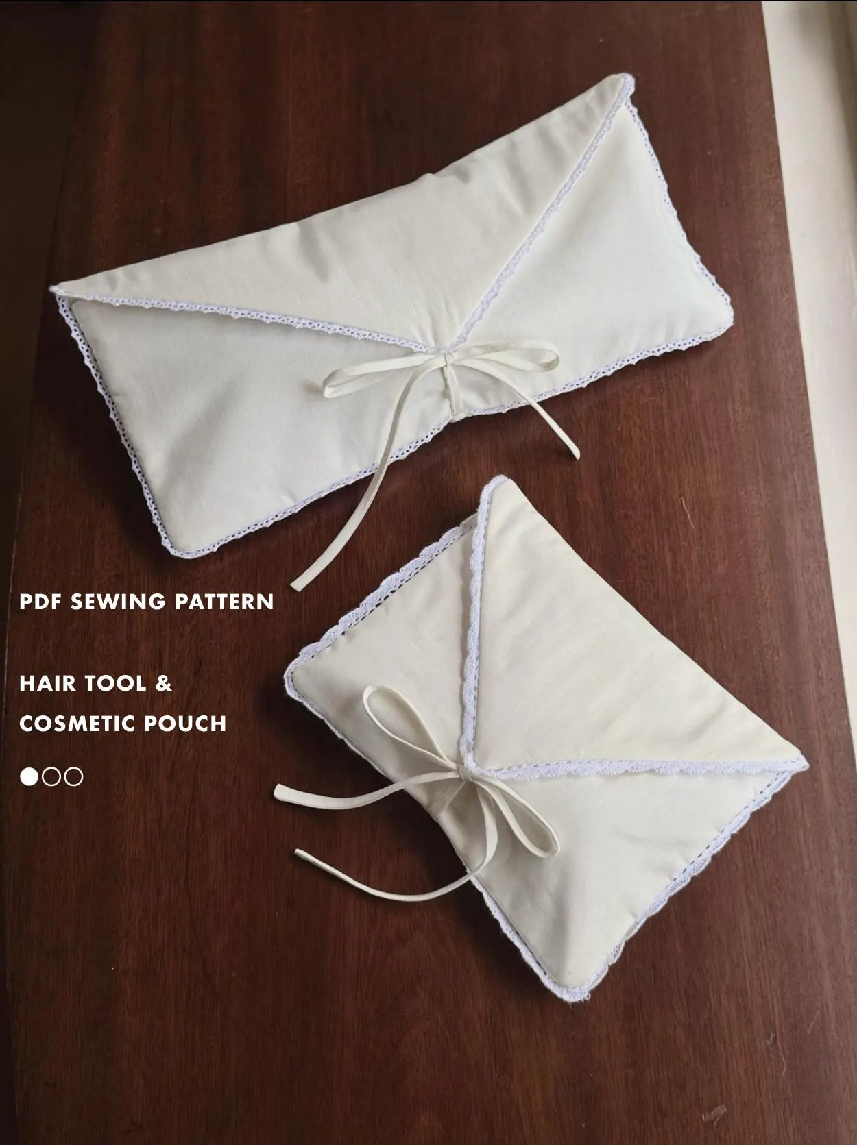 Hair Tool and Cosmetic Pouch Set Sewing Pattern