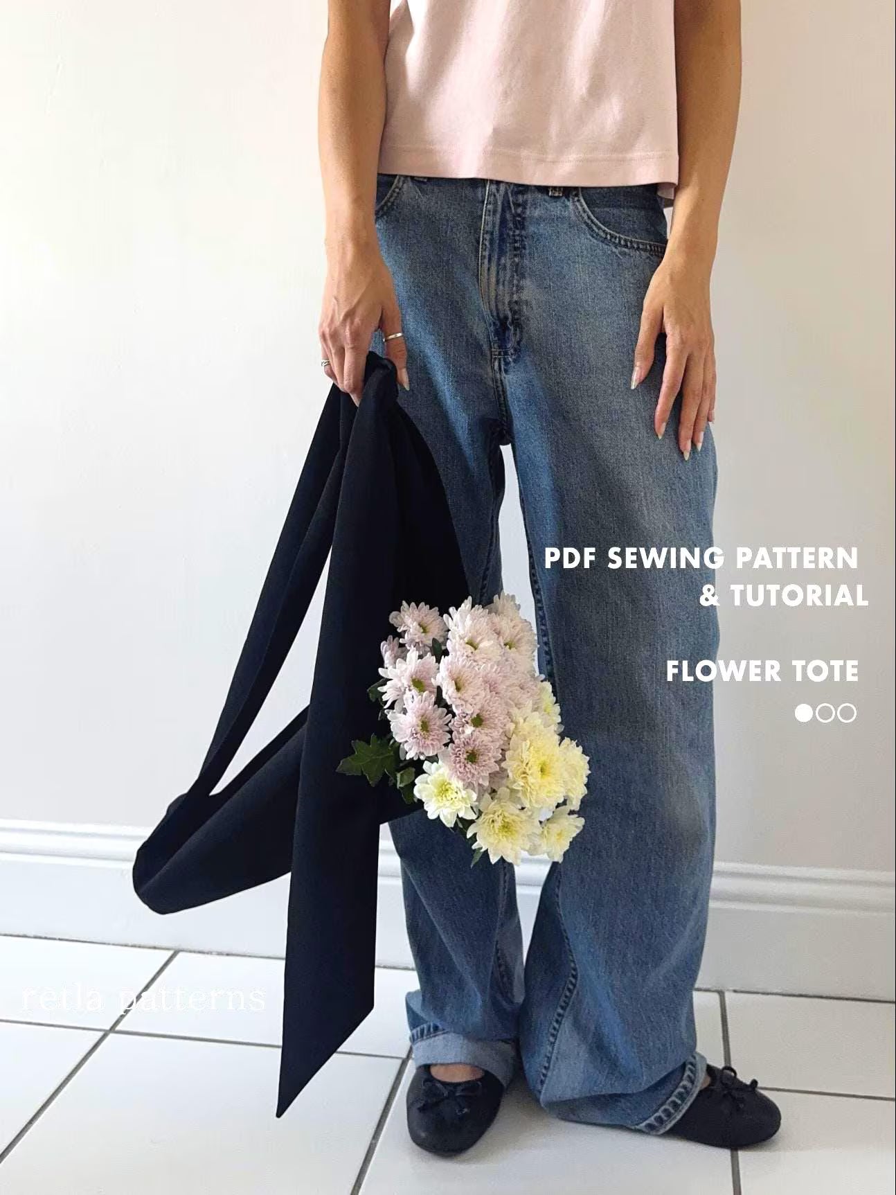 Flower Tote Bag Sewing Pattern